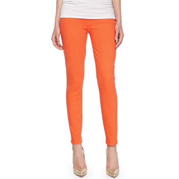 American Rag Skinny Jeans Ankle Zip Rust Orange Stretch Denim SZ 29 - Picture 2 of 16